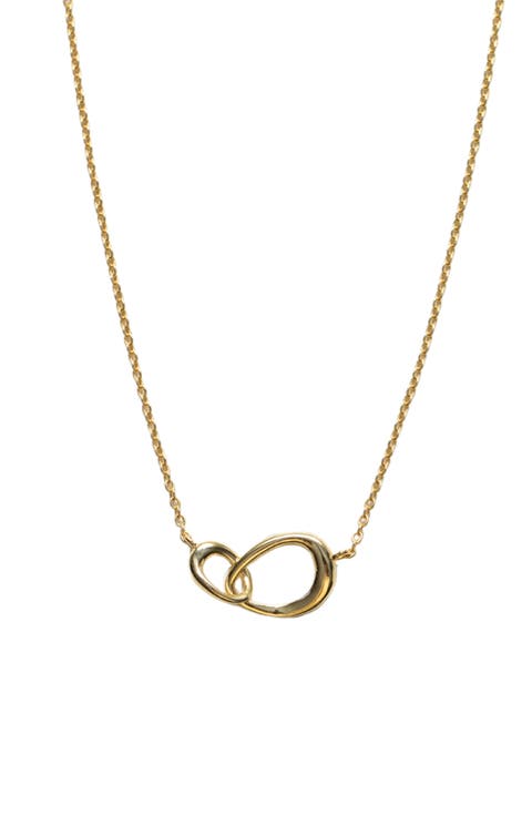Interlock 18 Karat Gold Plate Necklace