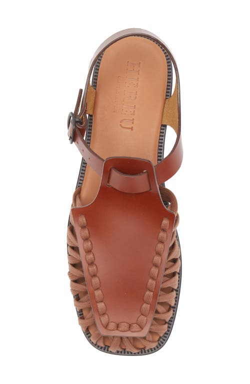 Hereu Alaro Ankle Strap Sandal In Brown