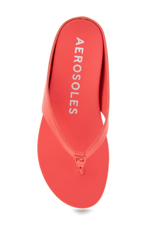 Shop Aerosoles Fisher Sandal In Coral Faux Leather
