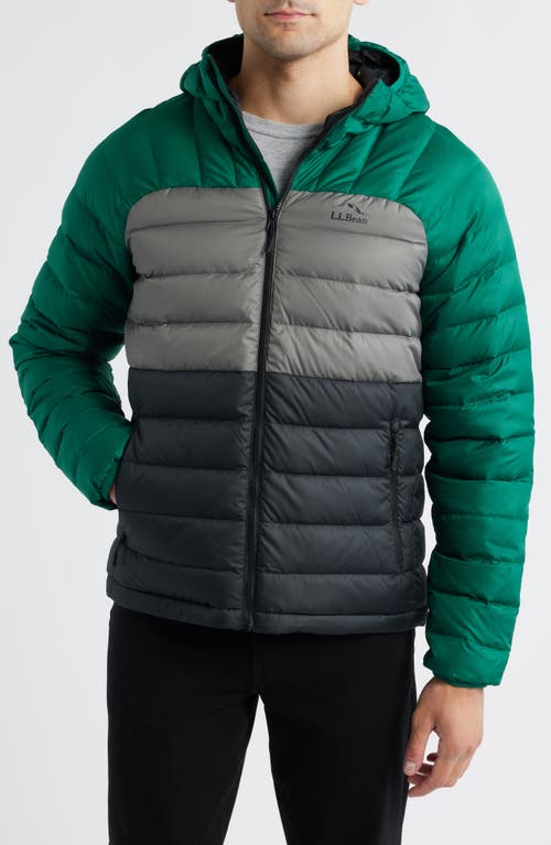L.l.bean Beans 650 Fill Power Down Down Hooded Jacket In Green