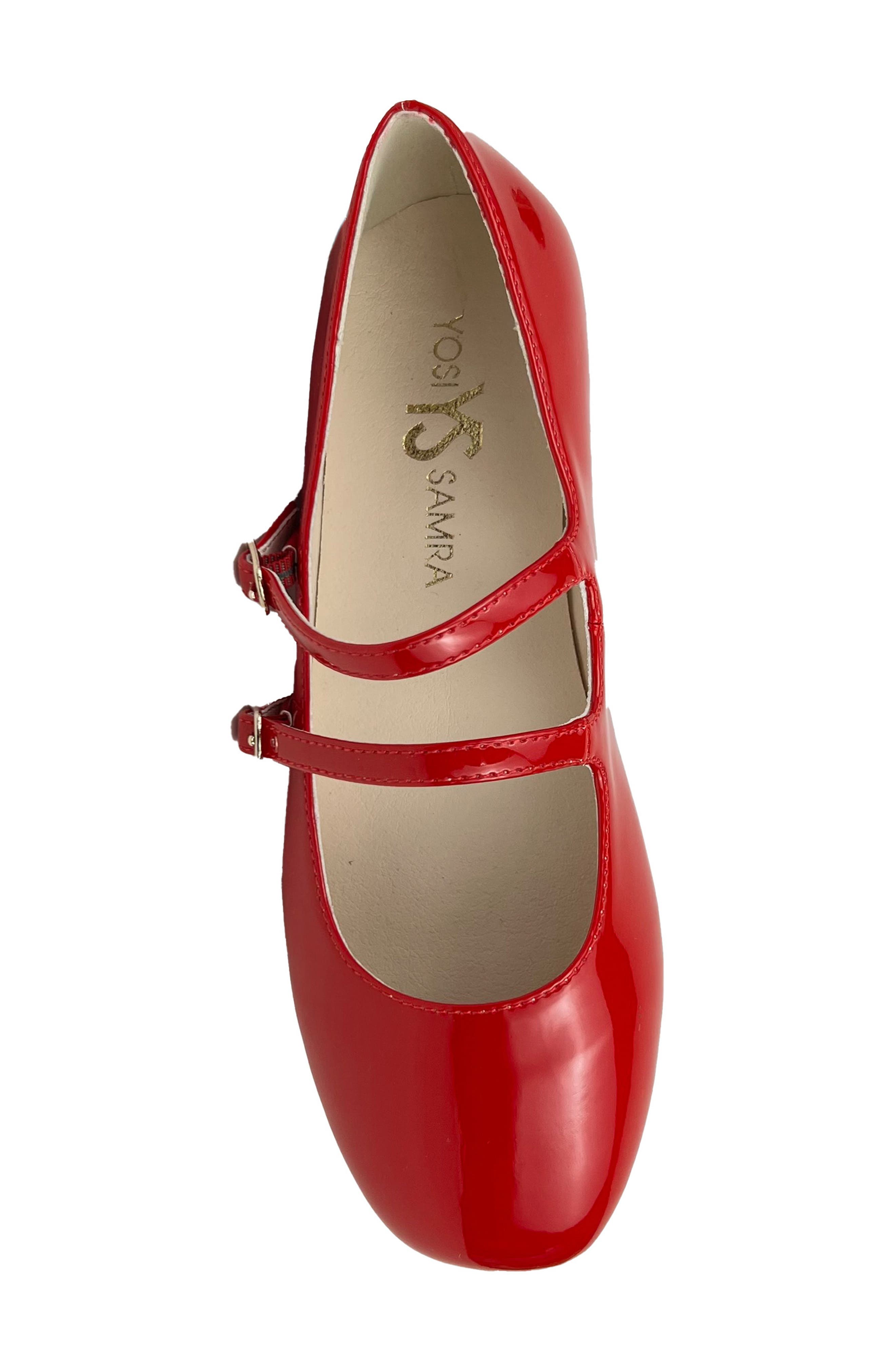 Yosi Samra Kids' Miss Mary Flat, Alternate, color, Red