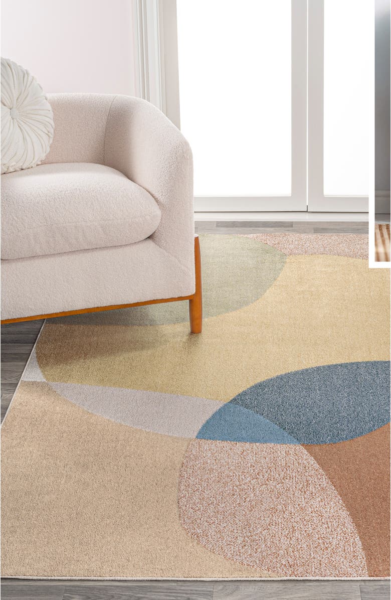 JONATHAN Y Pebble Geometric Kids & Novelty Machine-Washable Area Rug, Alternate, color, Multi