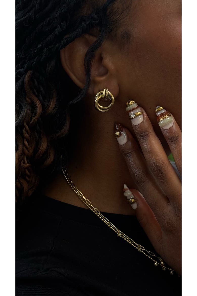 Mini Lucia Earrings, Alternate, color, Gold