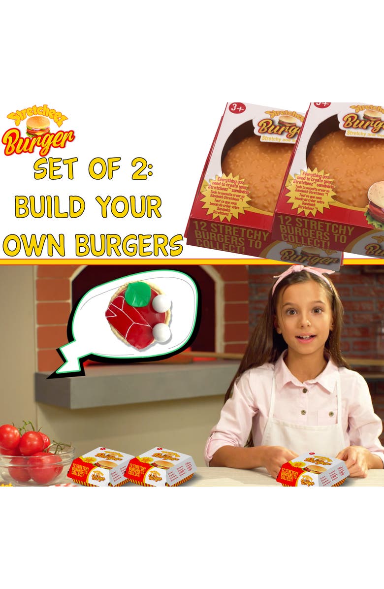 Stretcheez Hamburger 2pk Surprise Assorted Styles & Toppings, Alternate, color, Multicolored
