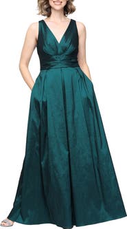 Alex Evenings Sleeveless Stretch Taffeta Gown