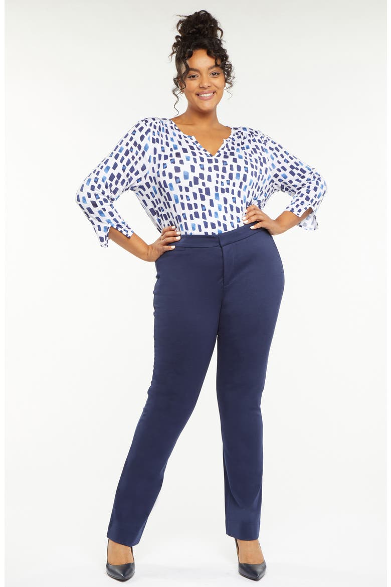 Stretch Knit Straight Leg Pants, Alternate, color, EVENING TIDE