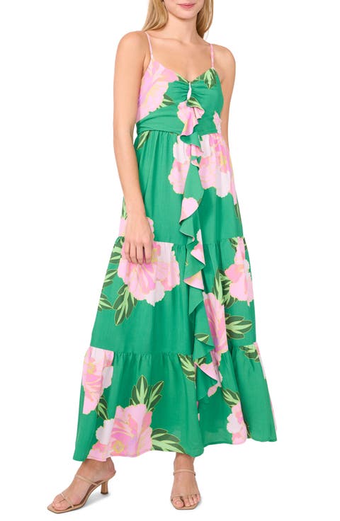 Floral Ruffle Maxi Sundress