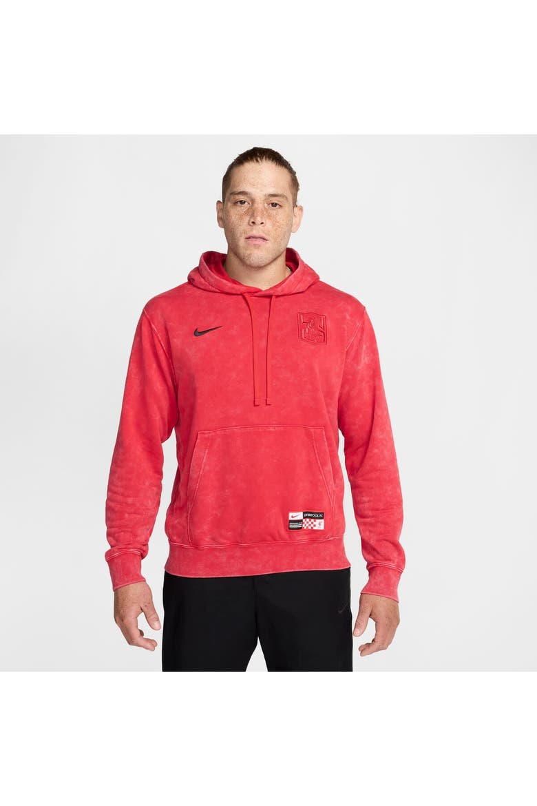 Men's Nike Red Liverpool Club Pullover Hoodie, Main, color, Red