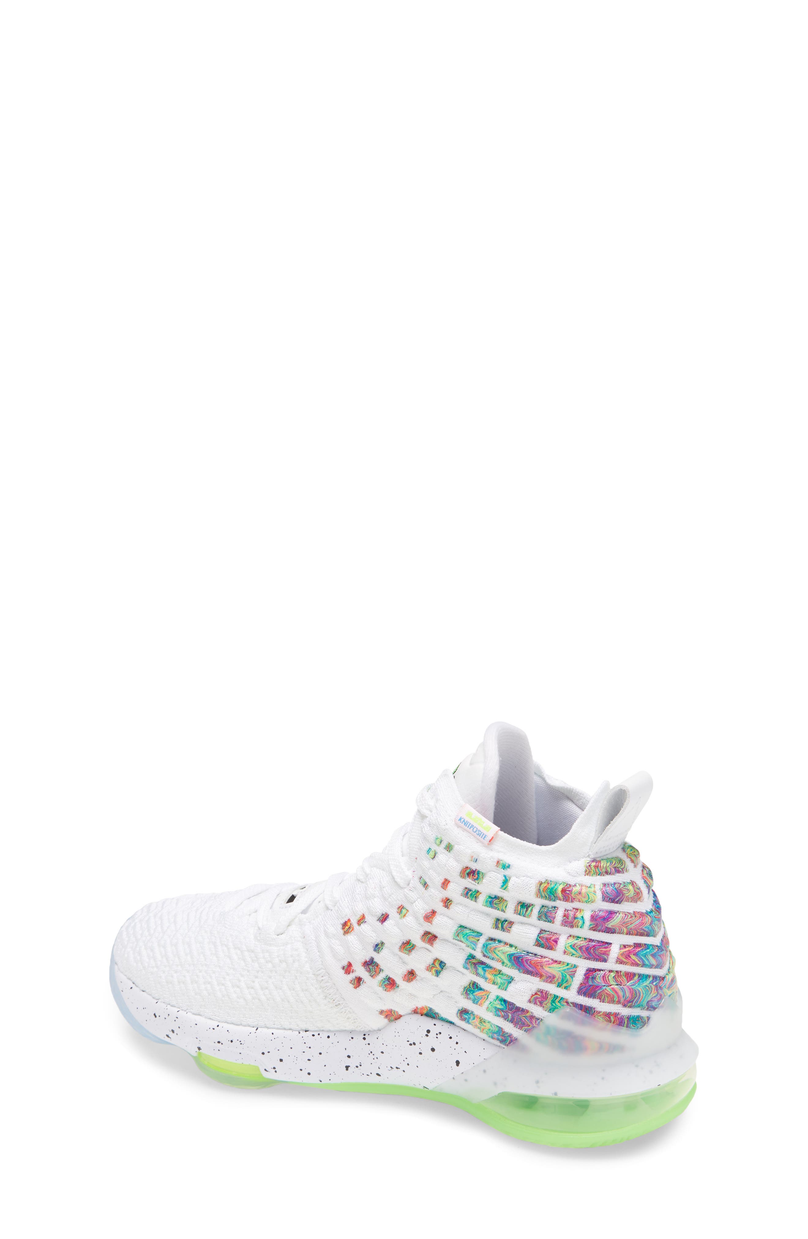 LeBron 17 Basketball Shoe, Alternate, color, WHITE/ BLACK-MULTI-COLOR