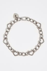 Bimba y Lola Heart Logo Metal Chain Necklace