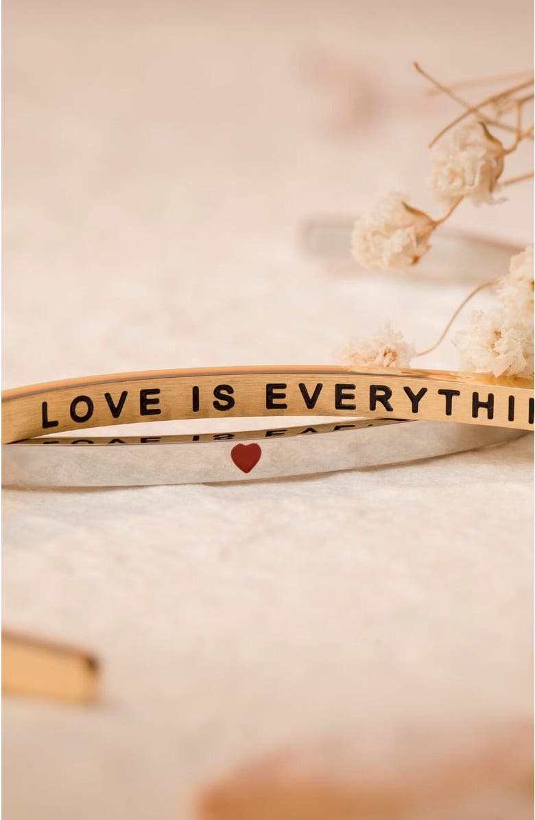 Mantra Love Is Everything bracelet, Alternate, color, Yellow Gold