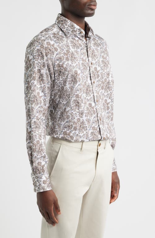 1863 By Eterna Modern Fit Paisley Non-iron Cotton Dobby Dress Shirt In Multi
