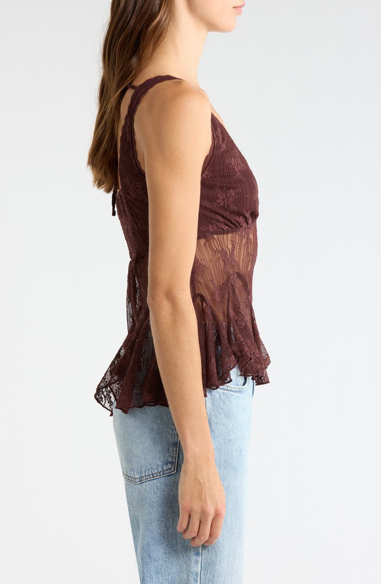 PacSun Romee Lace Tank, Alternate, color, Brown
