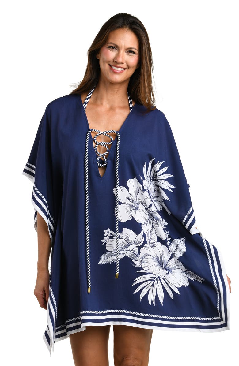 La Blanca Mariner Cover-Up Caftan, Alternate, color, 