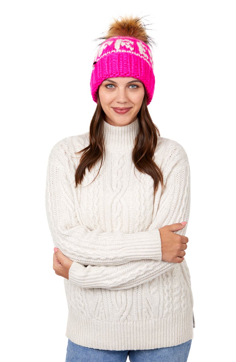 Lele Sadoughi The Aprés Merino Wool Beanie, Alternate, color, On Wednesdays We Wear Pink