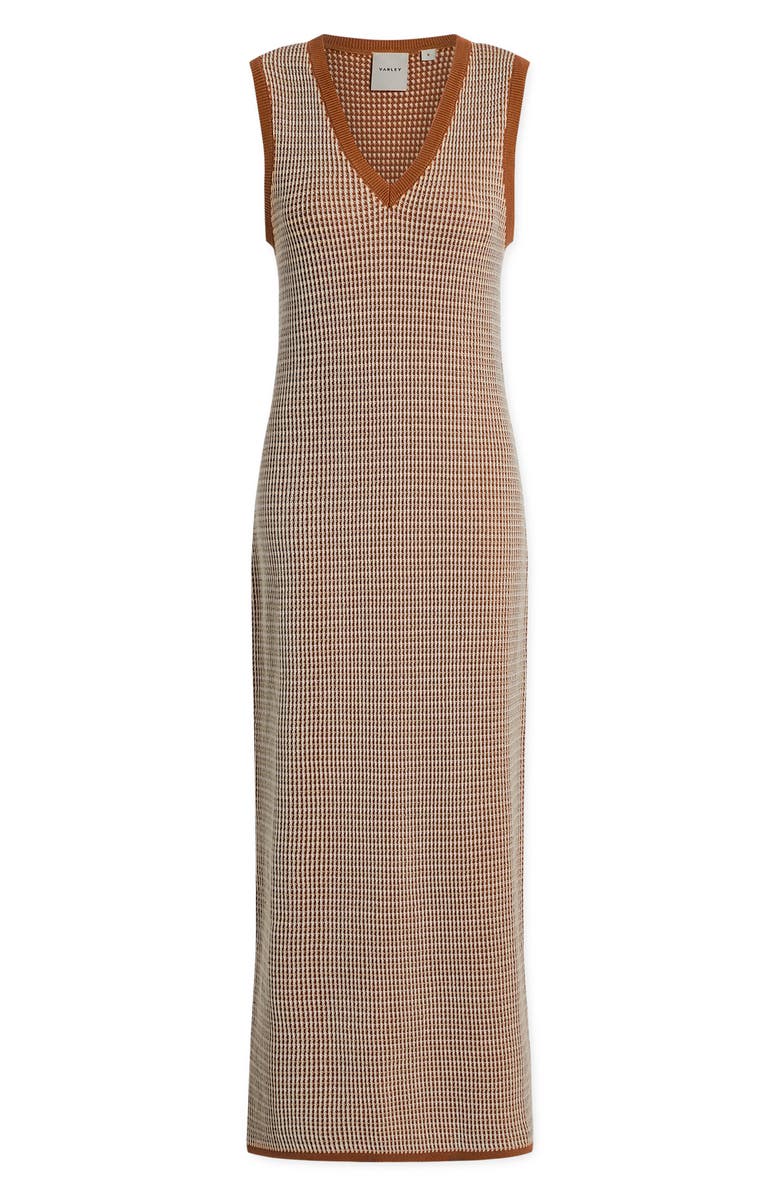 Varley Albane Knit Cotton Midi Dress, Alternate, color, Caramel Clay