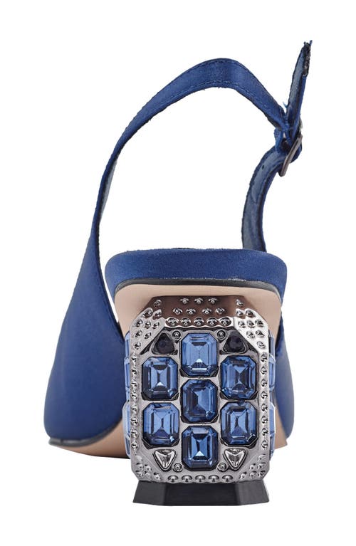 Lady Couture Precious Embellished Slingback Pump In Blue