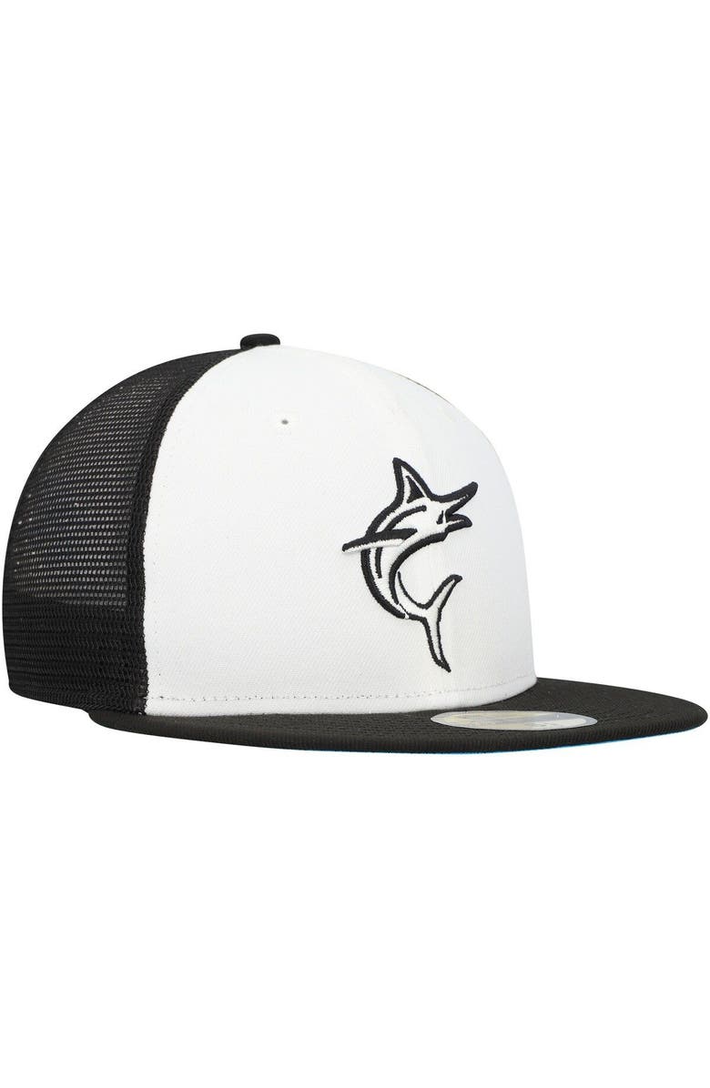 New Era Men's New Era White/Black Miami Marlins 2023 On-Field Batting Practice 59FIFTY Fitted Hat, Alternate, color, White
