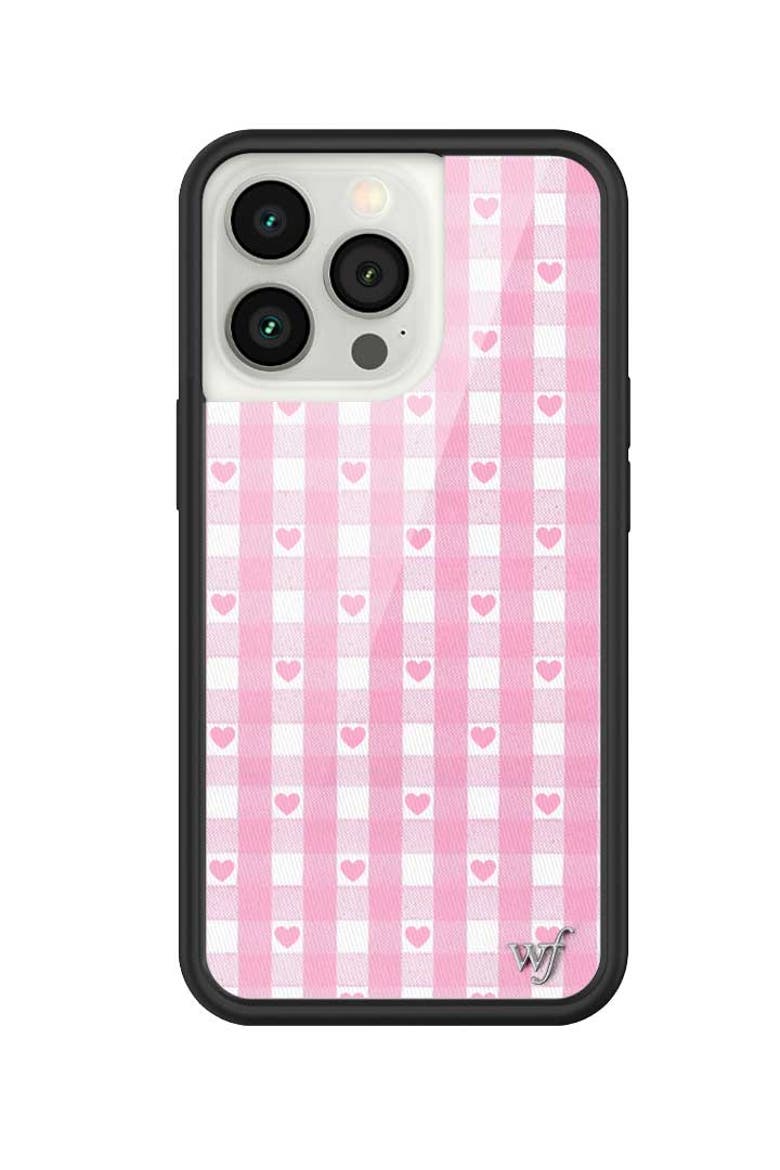 Gingham Hearts | Pink iPhone Case, Alternate, color, Pink