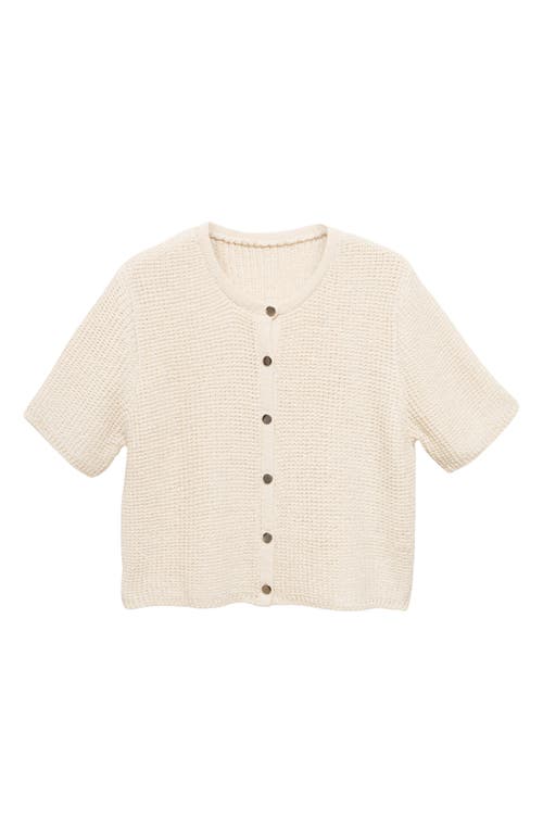 Mango Radiant Open Stitch Boxy Cardigan