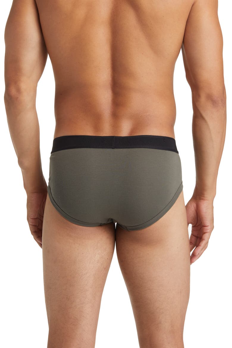 Cotton Stretch Jersey Briefs, Alternate, color, 302 MILITARY GREEN