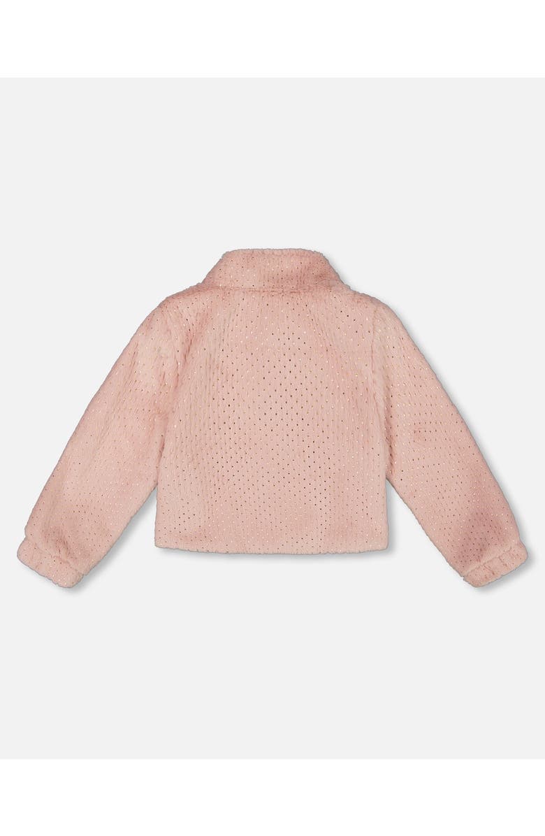 Deux par Deux Fake Fur Short Jacket, Alternate, color, Dusty Pink