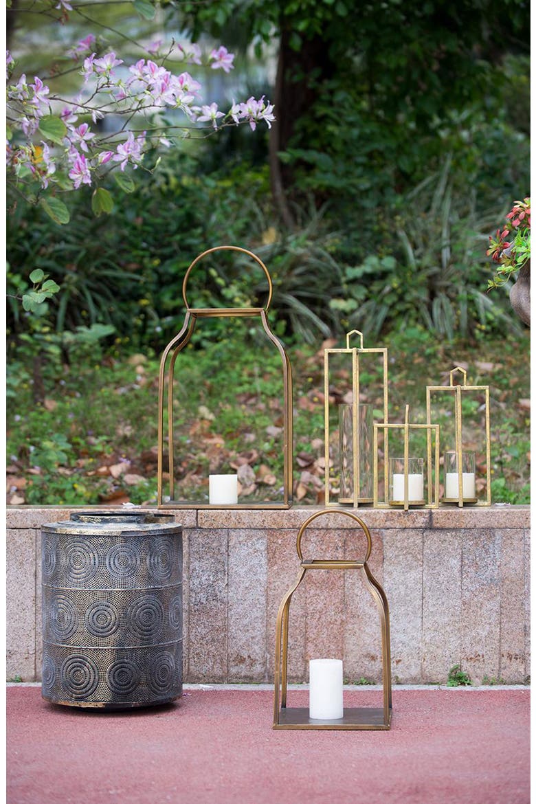 Set of Three Lantern Set, Alternate, color, GOLD