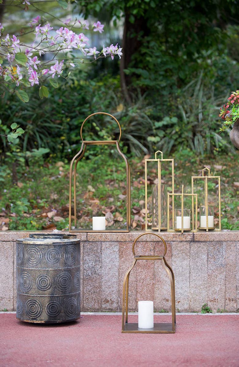 A & B Home Set of Three Lantern Set, Alternate, color, Gold