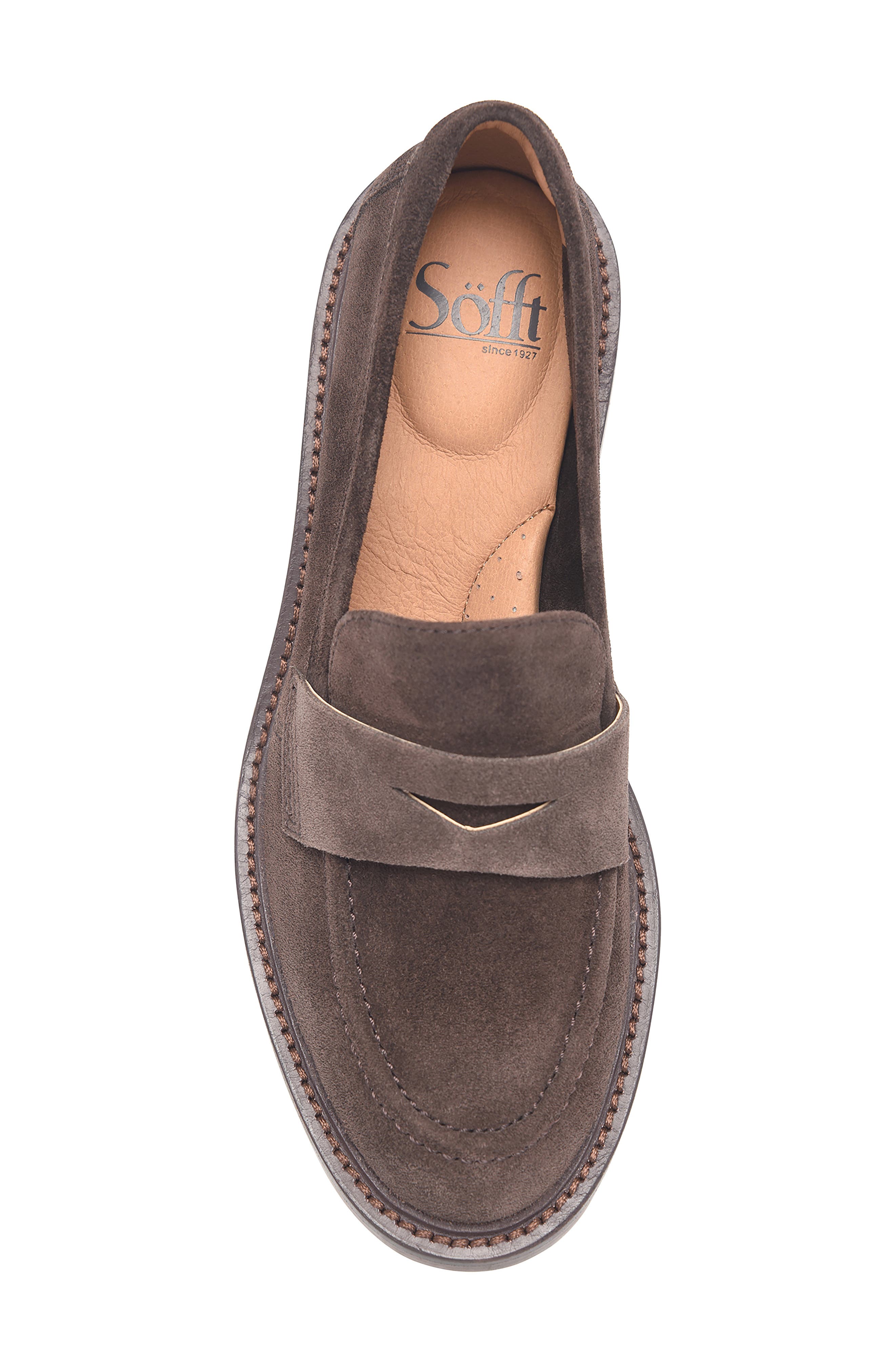 Söfft Mara Penny Loafer, Alternate, color, Lince Dark Brown