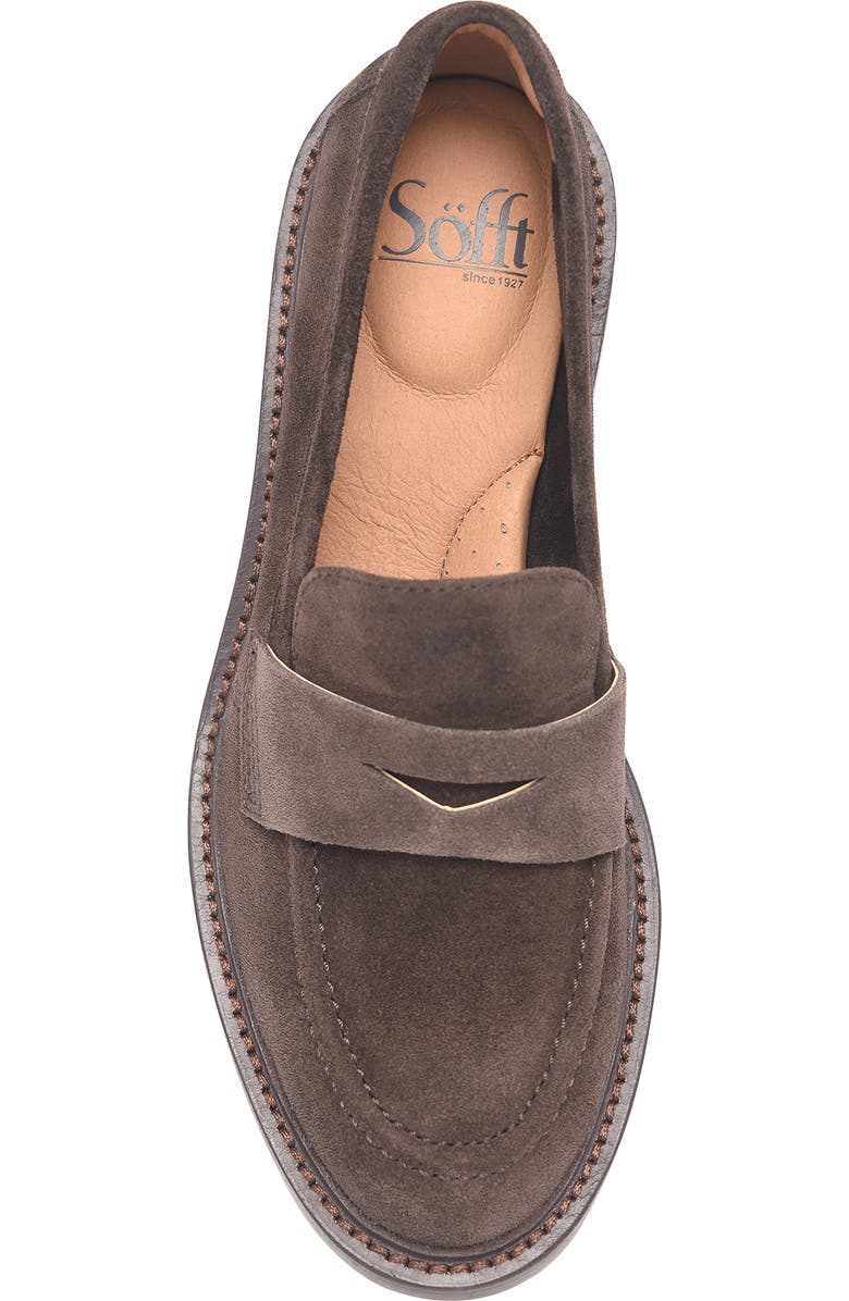 Söfft Mara Penny Loafer, Alternate, color, Lince Dark Brown