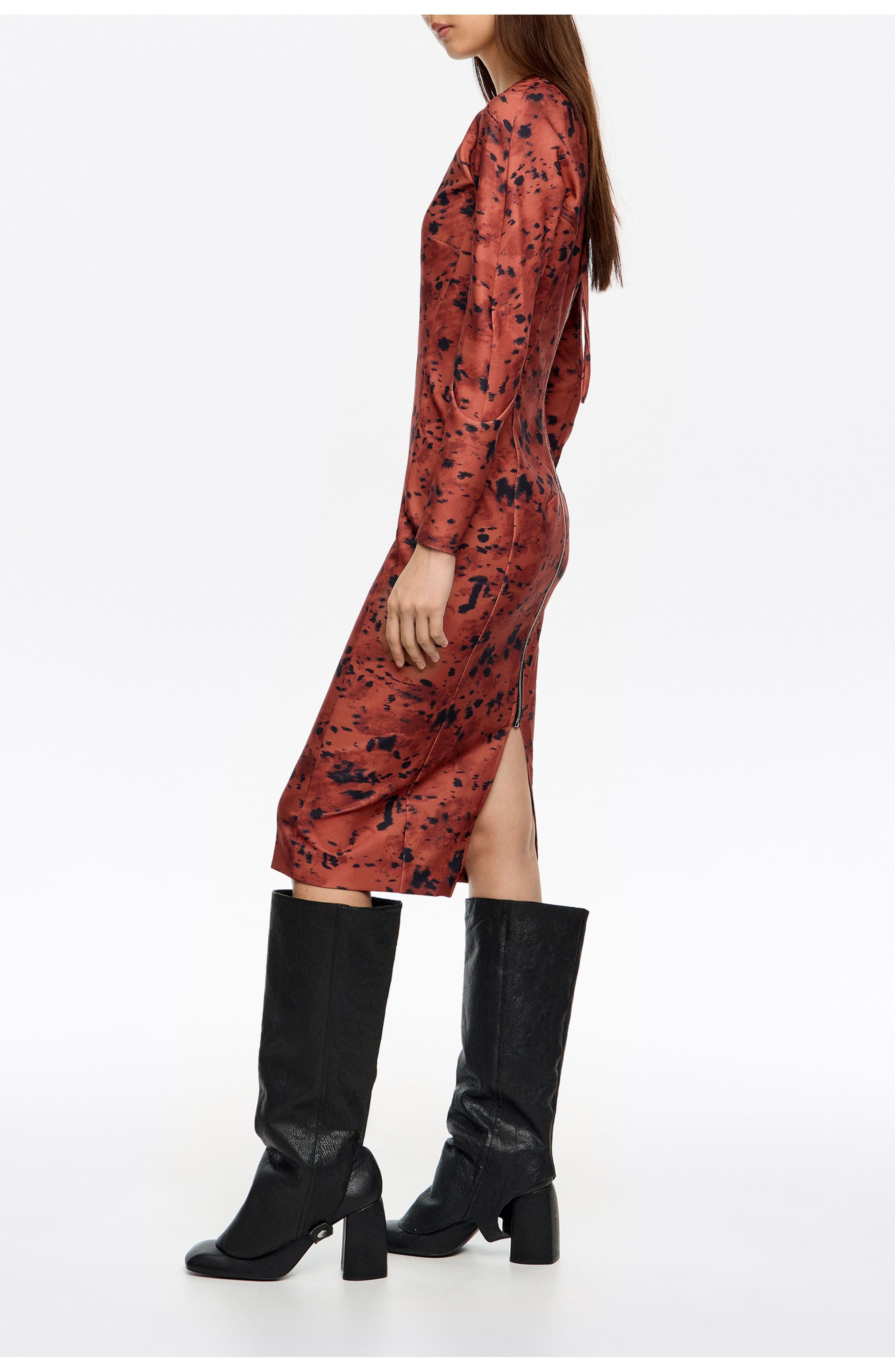 Lynx Zip Fitted Maxi Dress - image 2