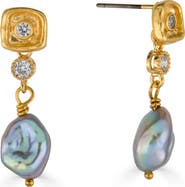 Loni Paul Jewelry Keshi Pearl & Crystal Drop Earring