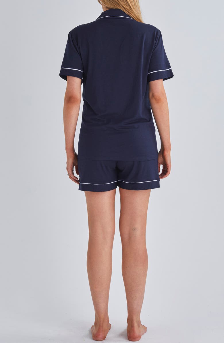 Angel Maternity Piped Maternity/Nursing Pajamas, Alternate, color, 