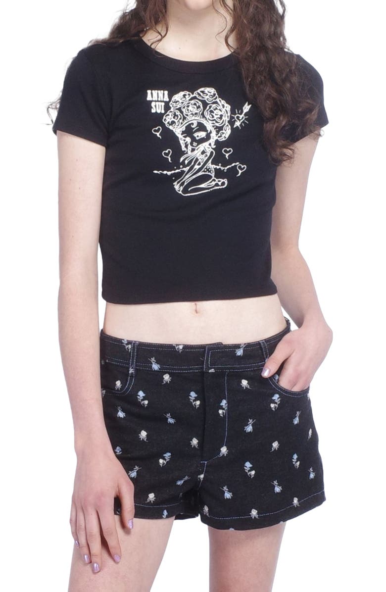 Anna Sui Beach Girl Baby Tee, Main, color, 