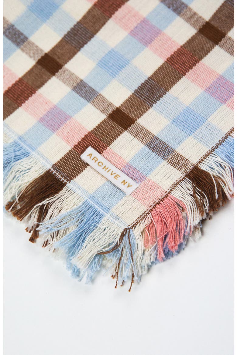 Handwoven Classic Plaid Cotton Party Napkins, Set of 4, Alternate, color, Brown
