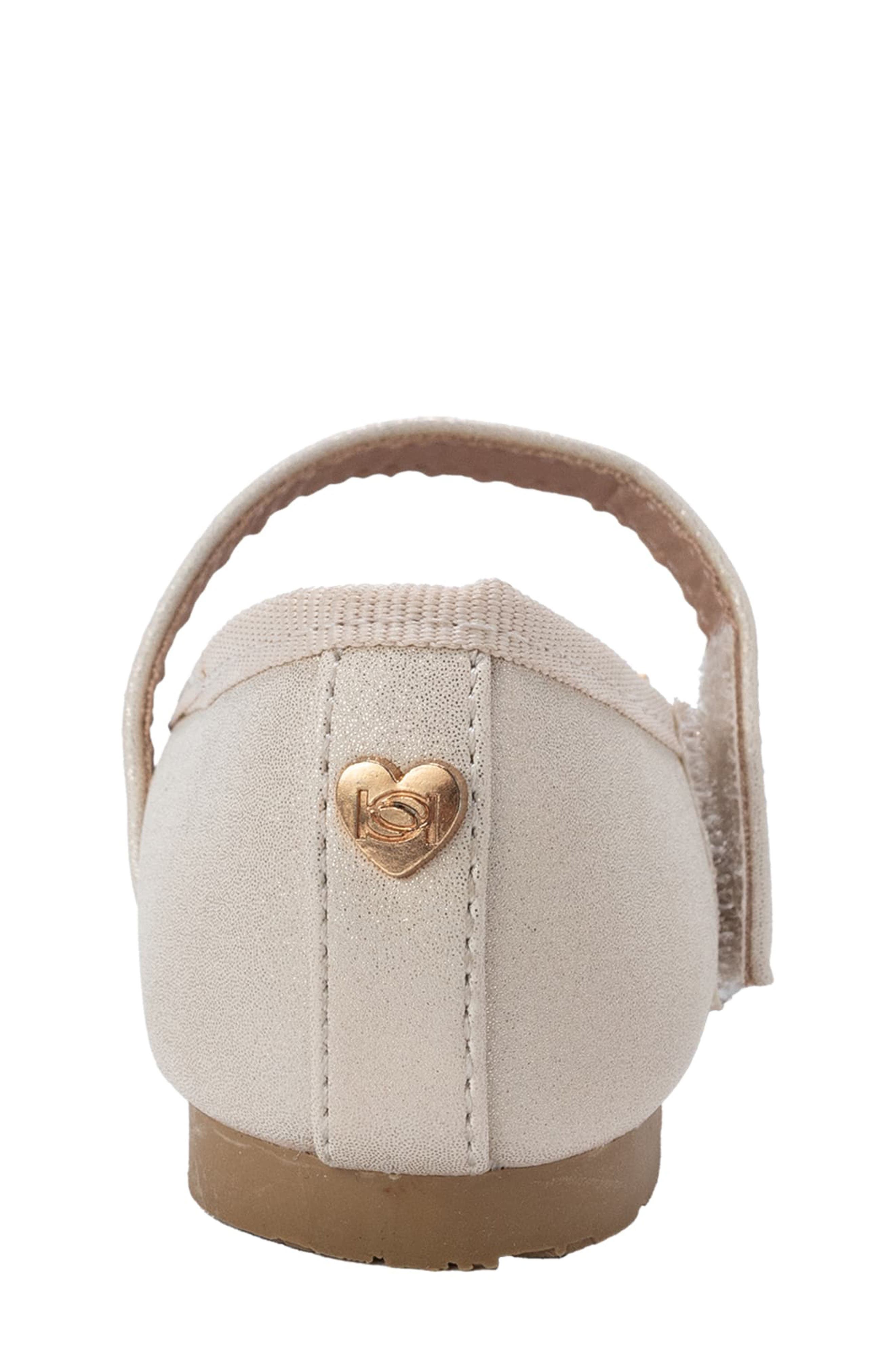 bebe Gigi Heart Dottie Mary Jane Flat, Alternate, color, Taupe