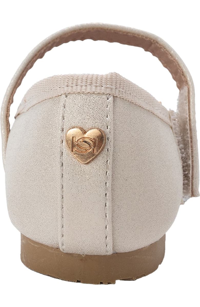 bebe Gigi Heart Dottie Mary Jane Flat, Alternate, color, Taupe