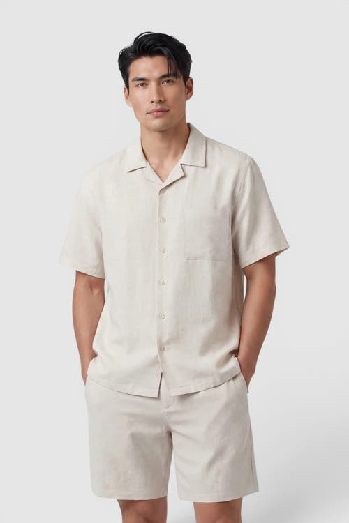 Jack Archer Getaway Linen Shirt in Canvas at Nordstrom, Size Large