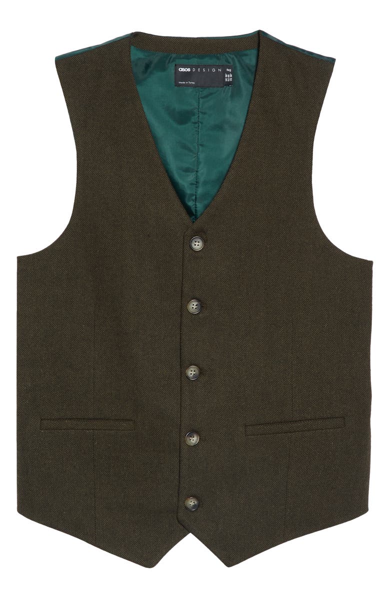 ASOS DESIGN Skinny Suit Waistcoat, Alternate, color,