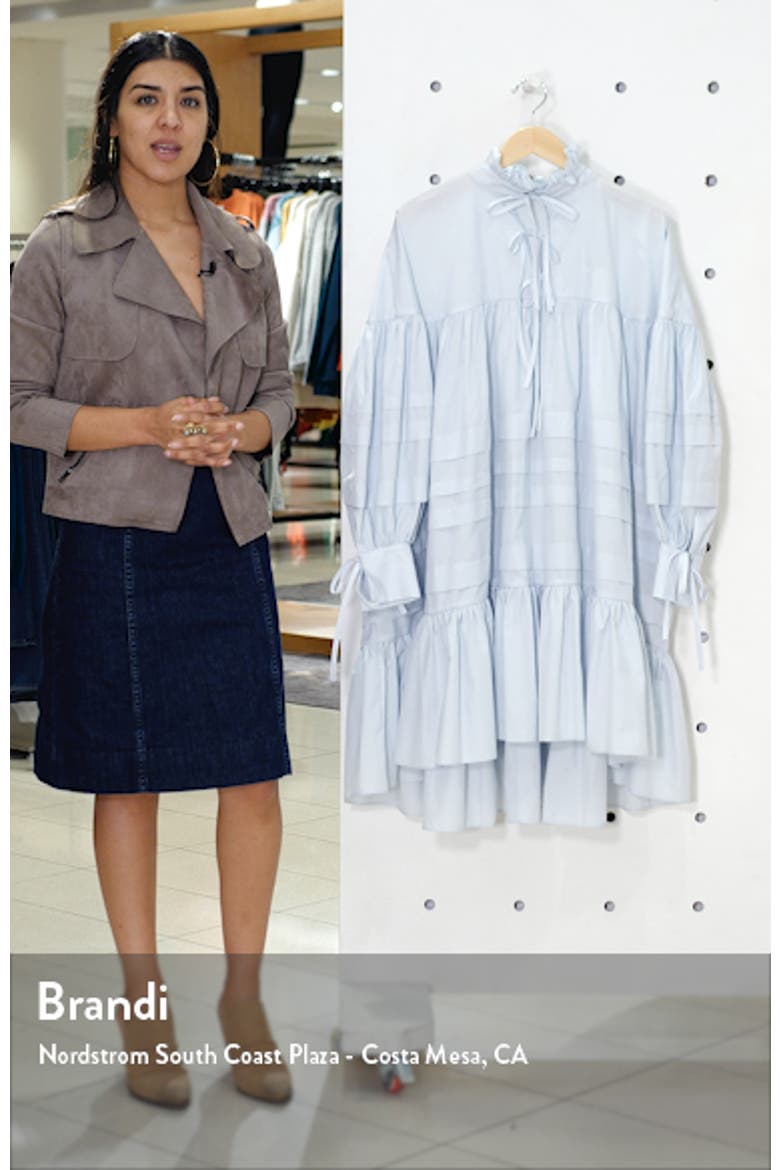 Macy Pleated Long Sleeve Shirtdress video
