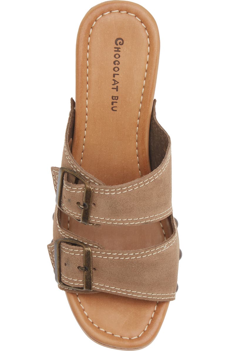 Chocolat Blu Mega Platform Sandal, Alternate, color, Taupe Suede
