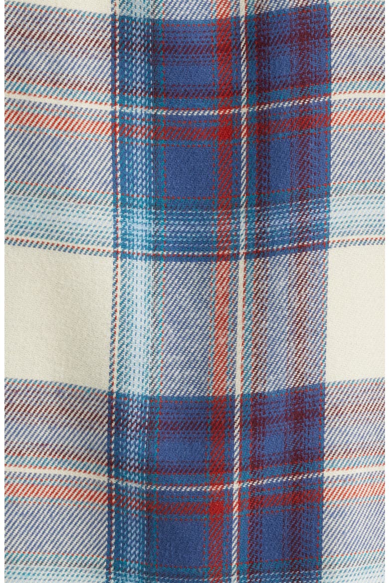 Shelly Plaid Cotton Flannel Button-Up Shirt, Alternate, color, BLUE / MULTI