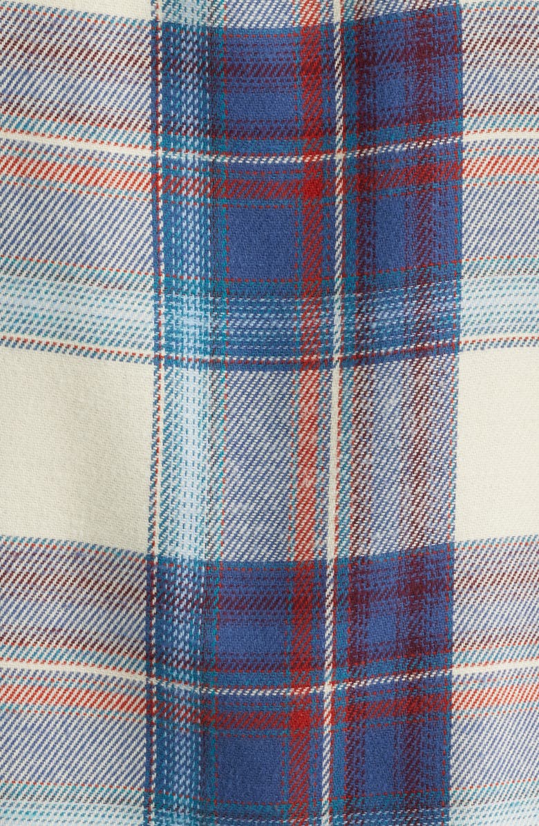 Wax London Shelly Plaid Cotton Flannel Button-Up Shirt, Alternate, color, Blue / Multi