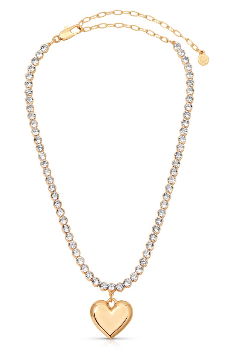 Luminous Love Tennis Necklace, Alternate, color, GOLD