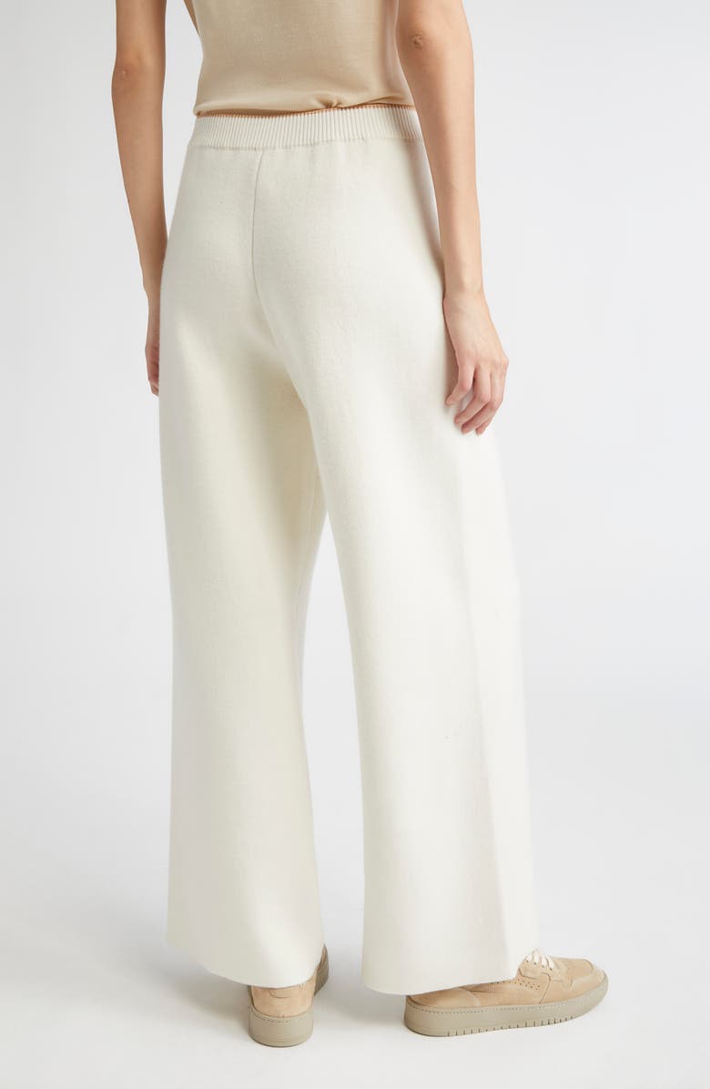 Eleventy Cashmere Blend Wide Leg Pants, Alternate, color, 150 Cream