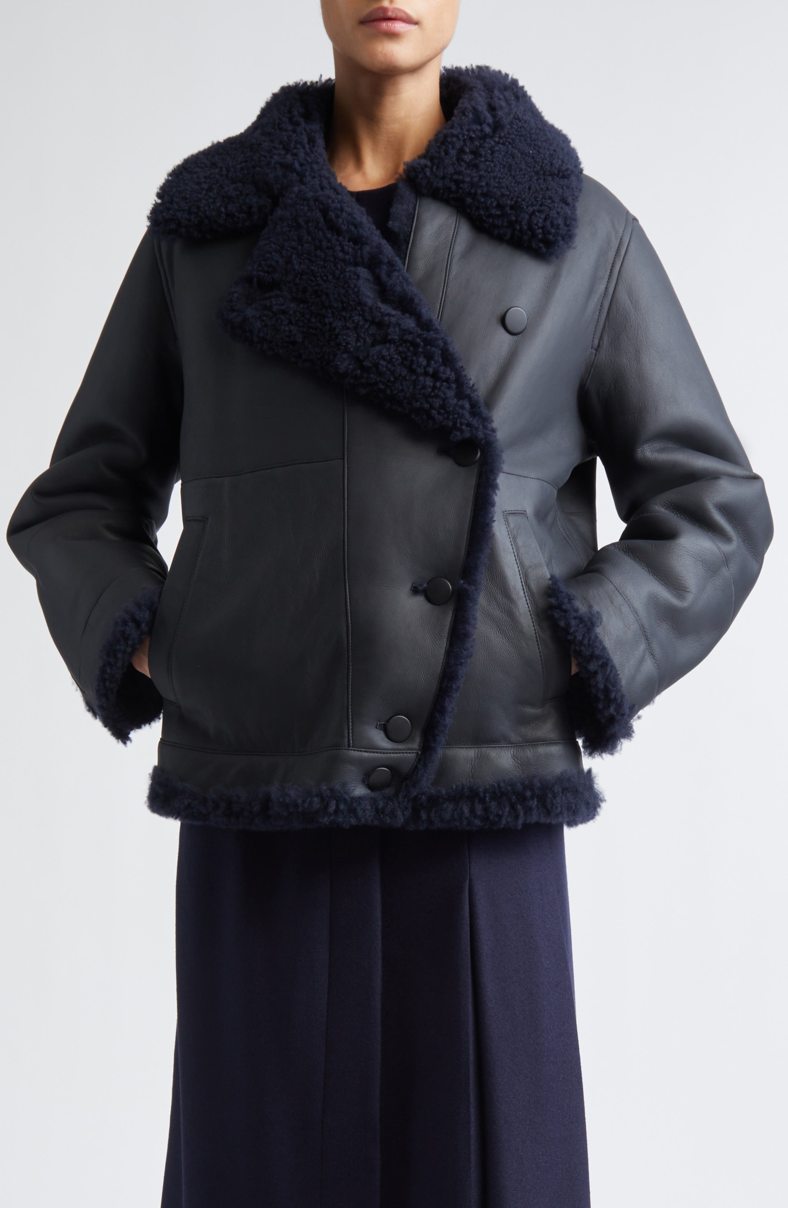 Arno Genuine Shearling Lined Leather Jacket