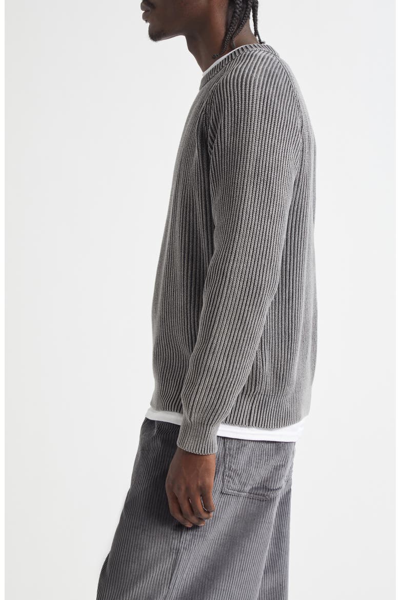 Summer Shaker Stitch Organic Cotton Sweater, Alternate, color, BLACK