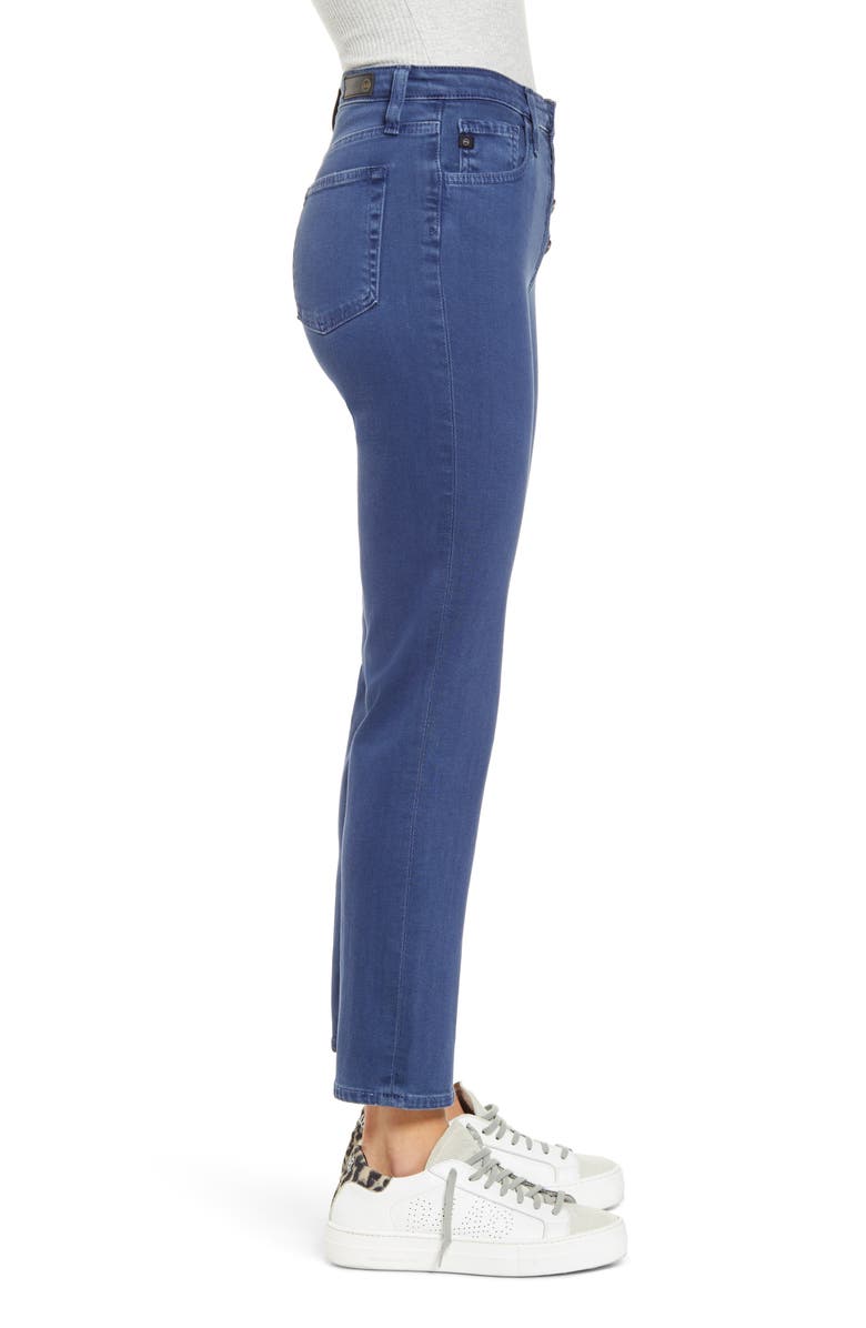 AG The Isabelle Button Fly High Waist Ankle Straight Leg Jeans, Alternate, color,