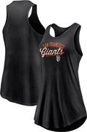 FANATICS Women's Fanatics Branded Black San Francisco Giants Simplicity Swing Racerback Scoop Neck Tank Top