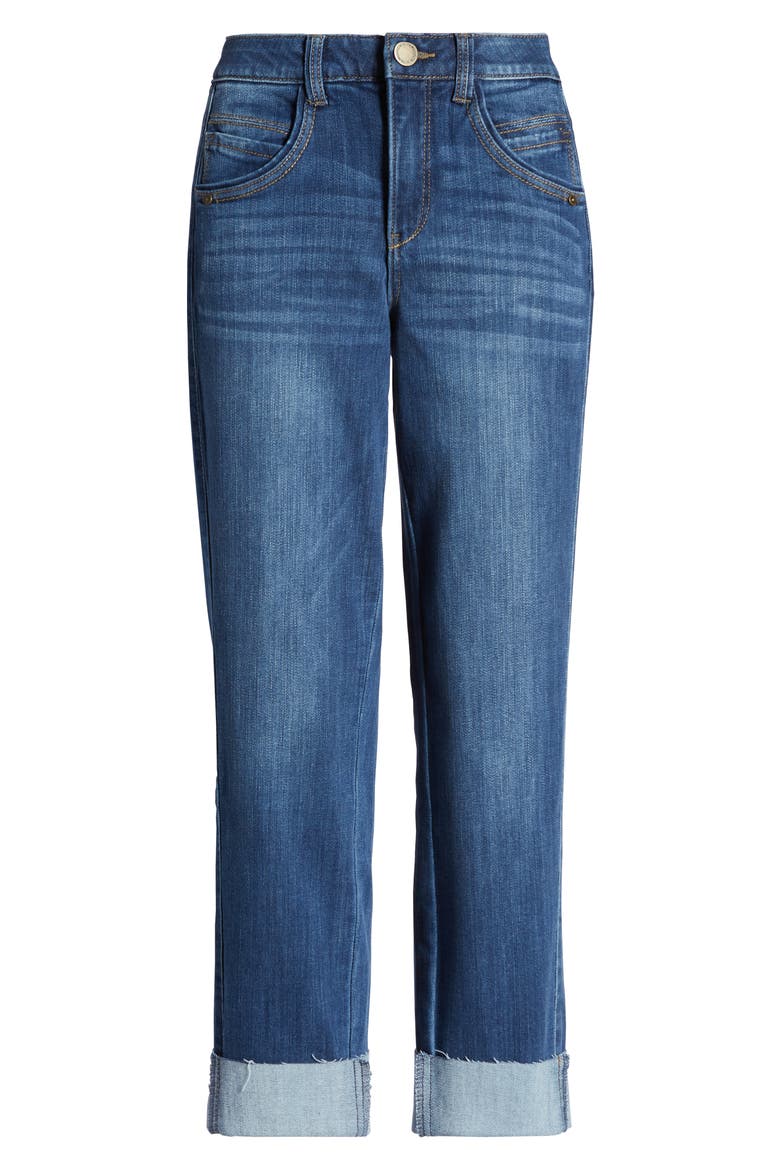 Ab-Solution High Waist Ankle Straight Leg Jeans (Nordstrom Exclusive), Alternate, color, BLUE